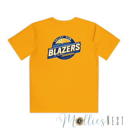 Youth Sports Tee - Valley View Blazers, Athletic Shirt, Team Apparel- Front/Back design - June 2025