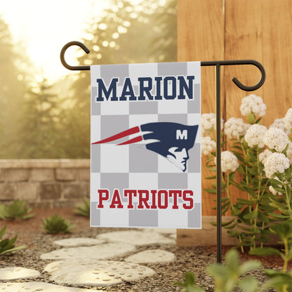 Patriots Checkered Yard Flag — Marion School Team Banner