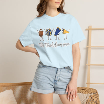 Touchdown Season (Blue/Yellow) T-Shirt — Football Friends Graphic Tee