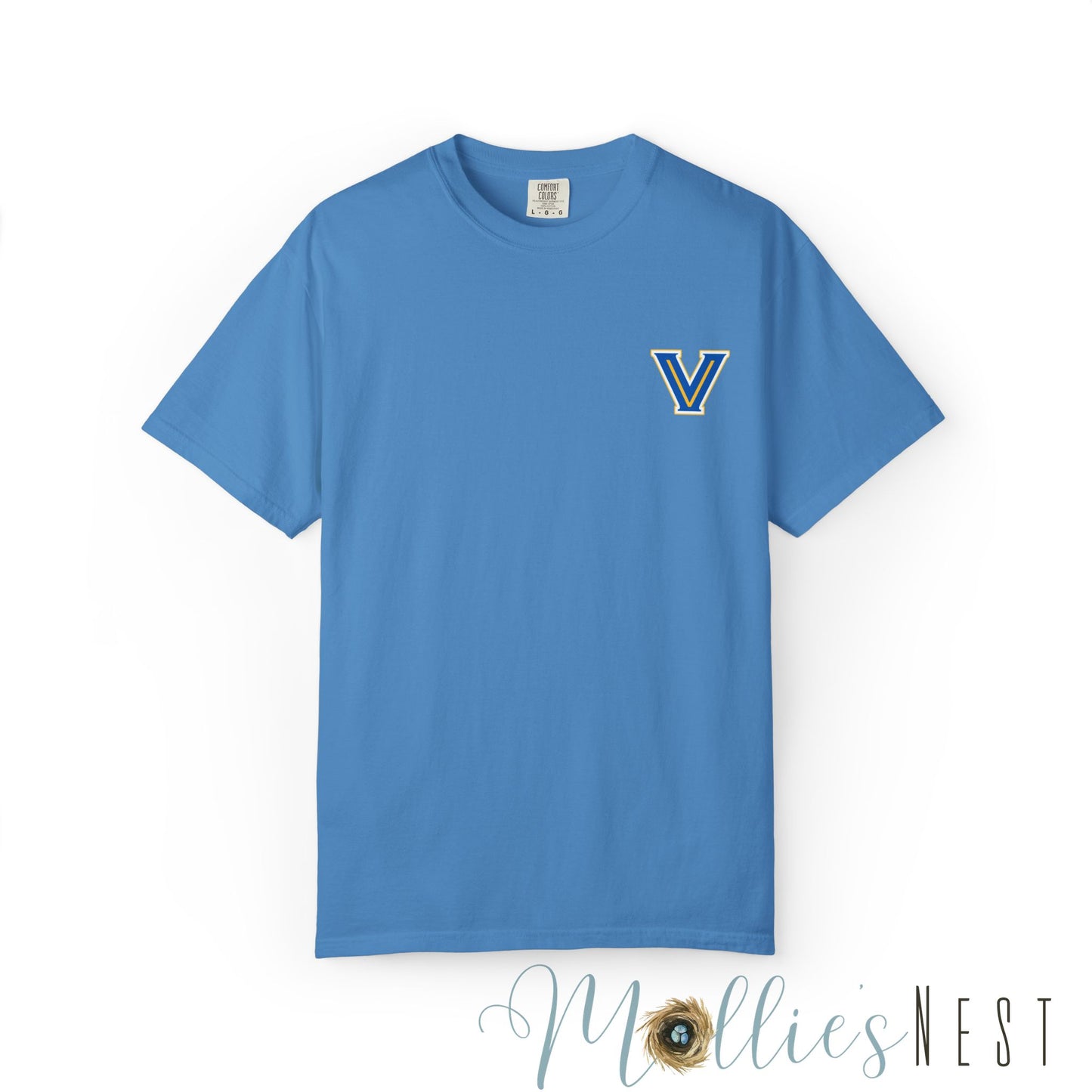 Valley View Light the Flame Football Helmet T-Shirt | Unisex Garment-Dyed Tee for Football Fans, Game Day Shirt, Sports Apparel, Casual Wear