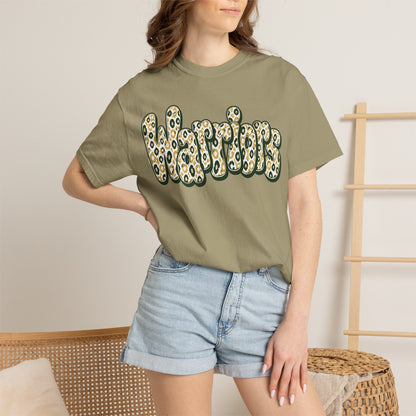 Warriors Leopard Script T-Shirt