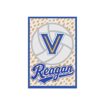 Personalized Volleyball Flag - "Reagan" Blue & Gold