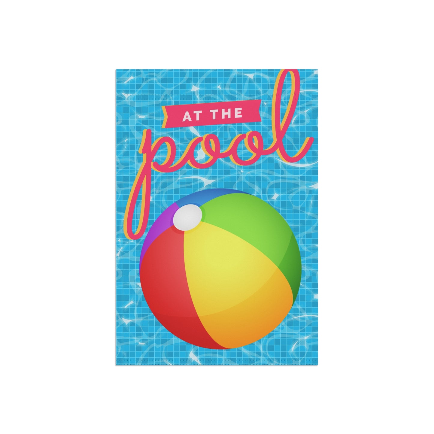 Summer Pool Banner - "At The Pool" Decor for Garden and House