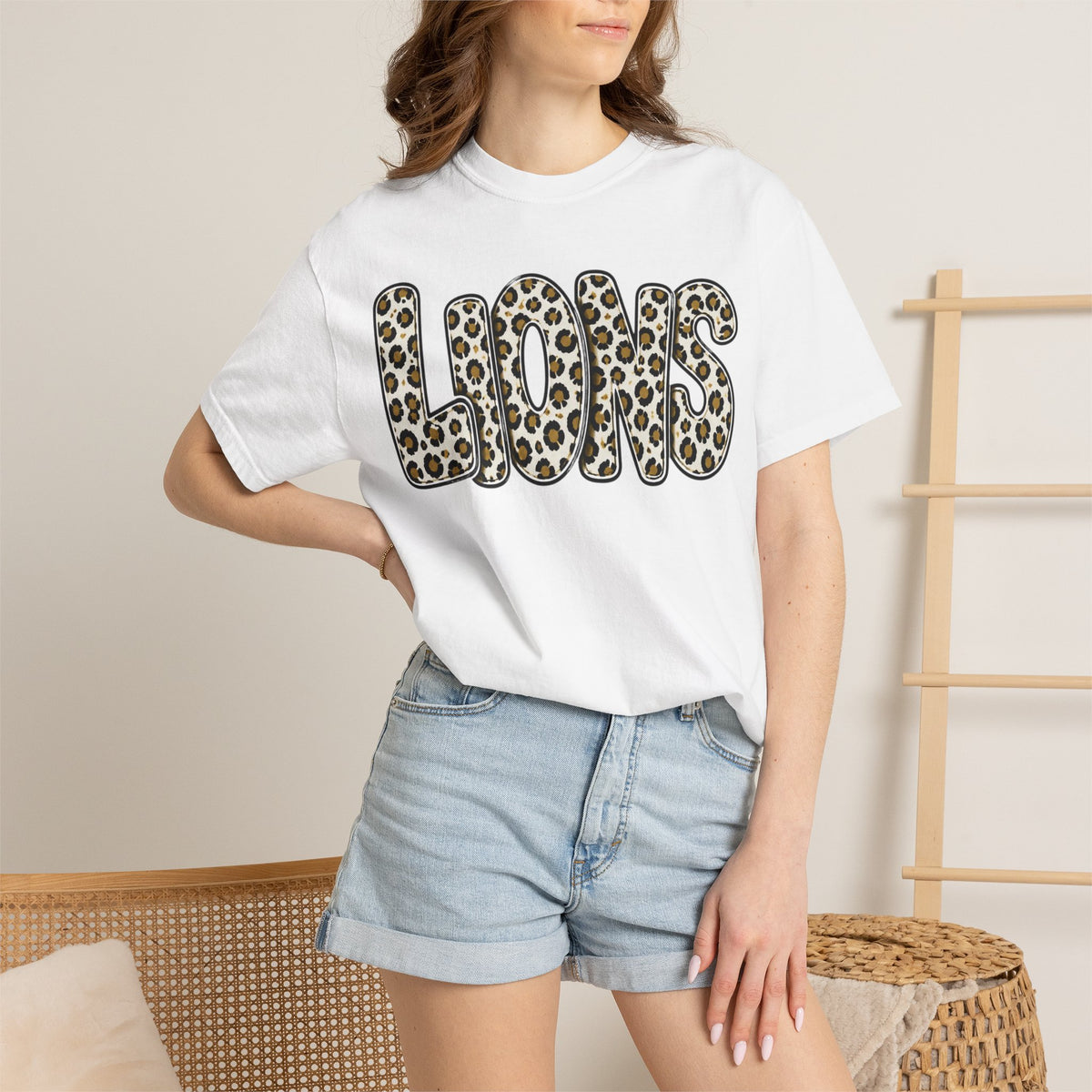 LIONS Leopard Stacked Graphic T-Shirt - ADULT