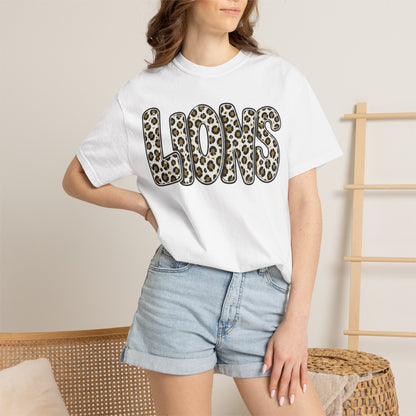 LIONS Leopard Stacked Graphic T-Shirt - ADULT