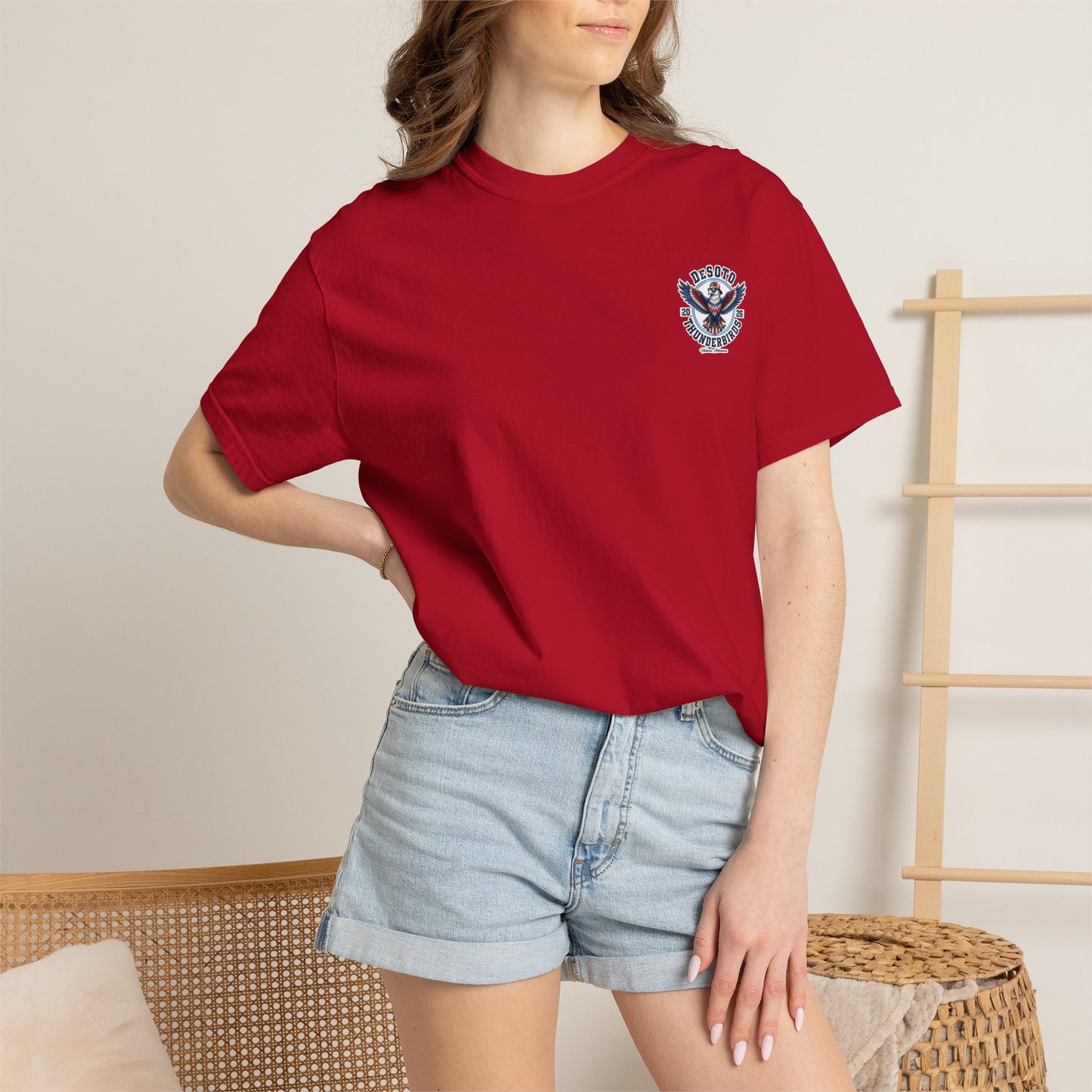 ADULT.  T‑Shirt — DeSoto Thunderbirds Mascot Graphic (2026)