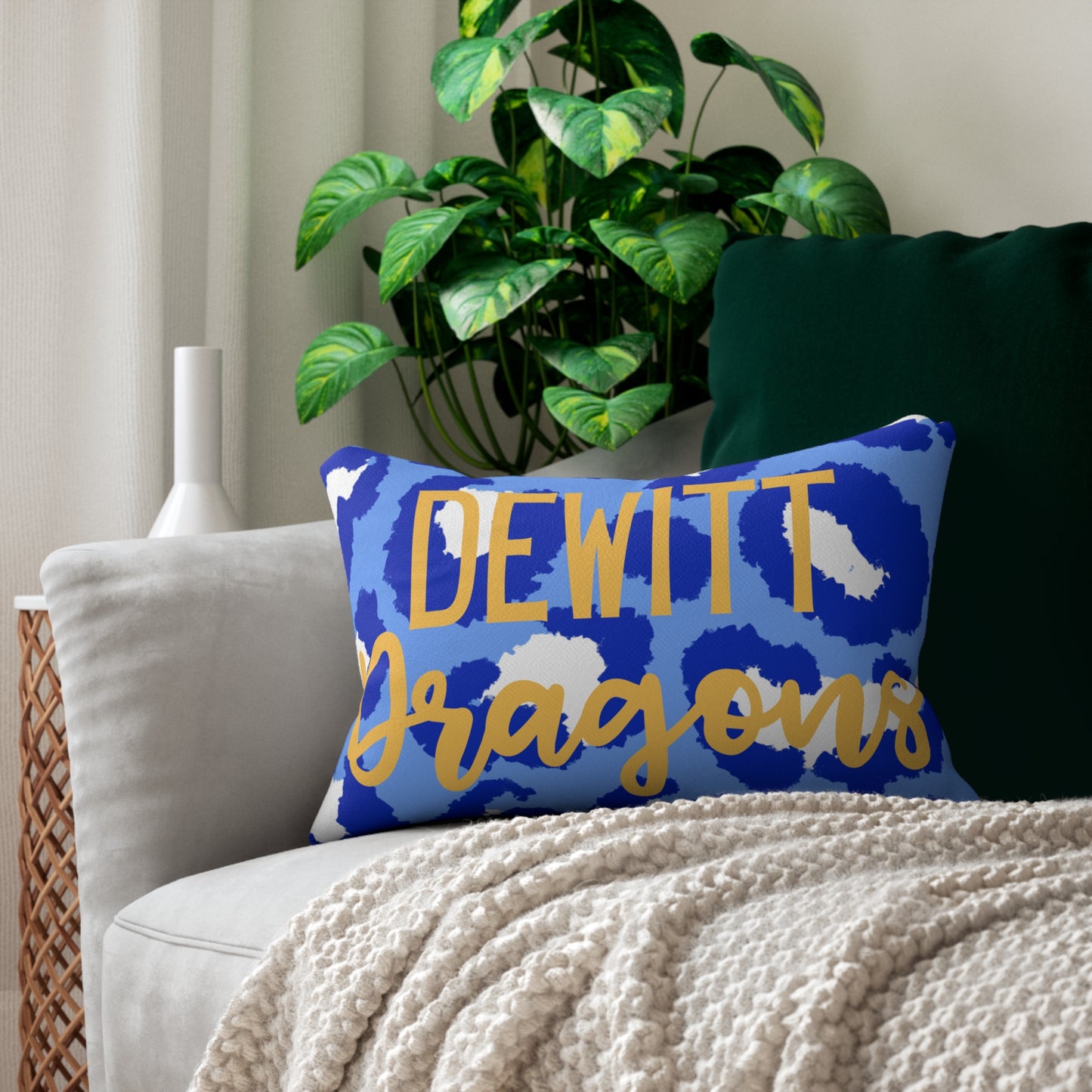 Dewitt Spun Polyester Lumbar Pillow