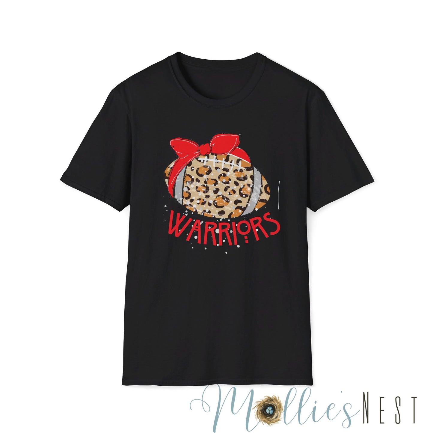 Warriors. Leopard Football Unisex Softstyle T-Shirt