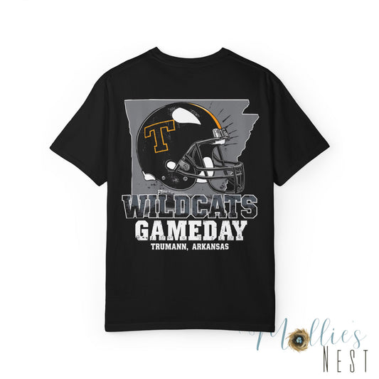 Trumann Wildcats Gameday Football T-Shirt — Arkansas Helmet Tee