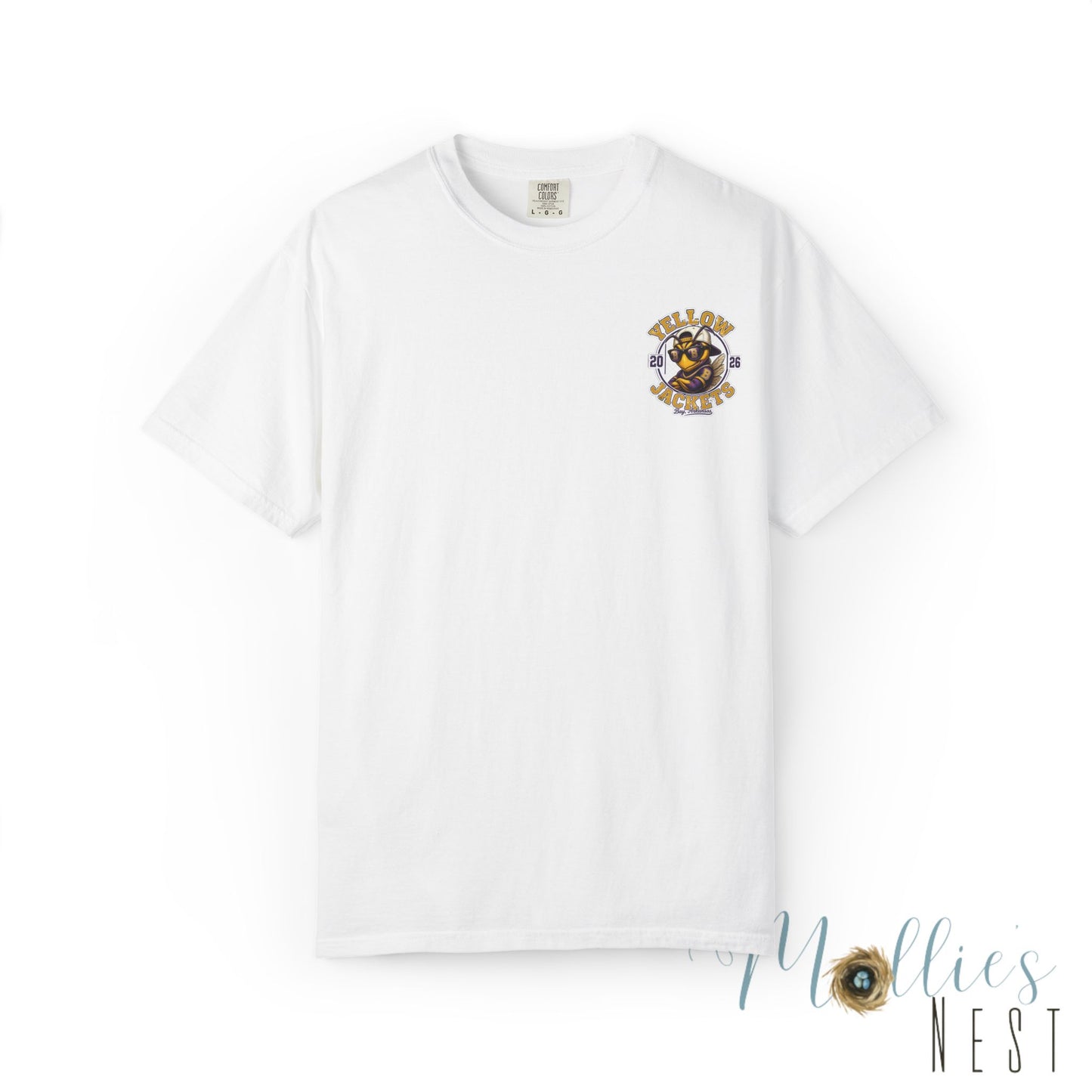 ADULT — Yellow Jackets Mascot 2026 School Spirit Shirt. Comfort Colors