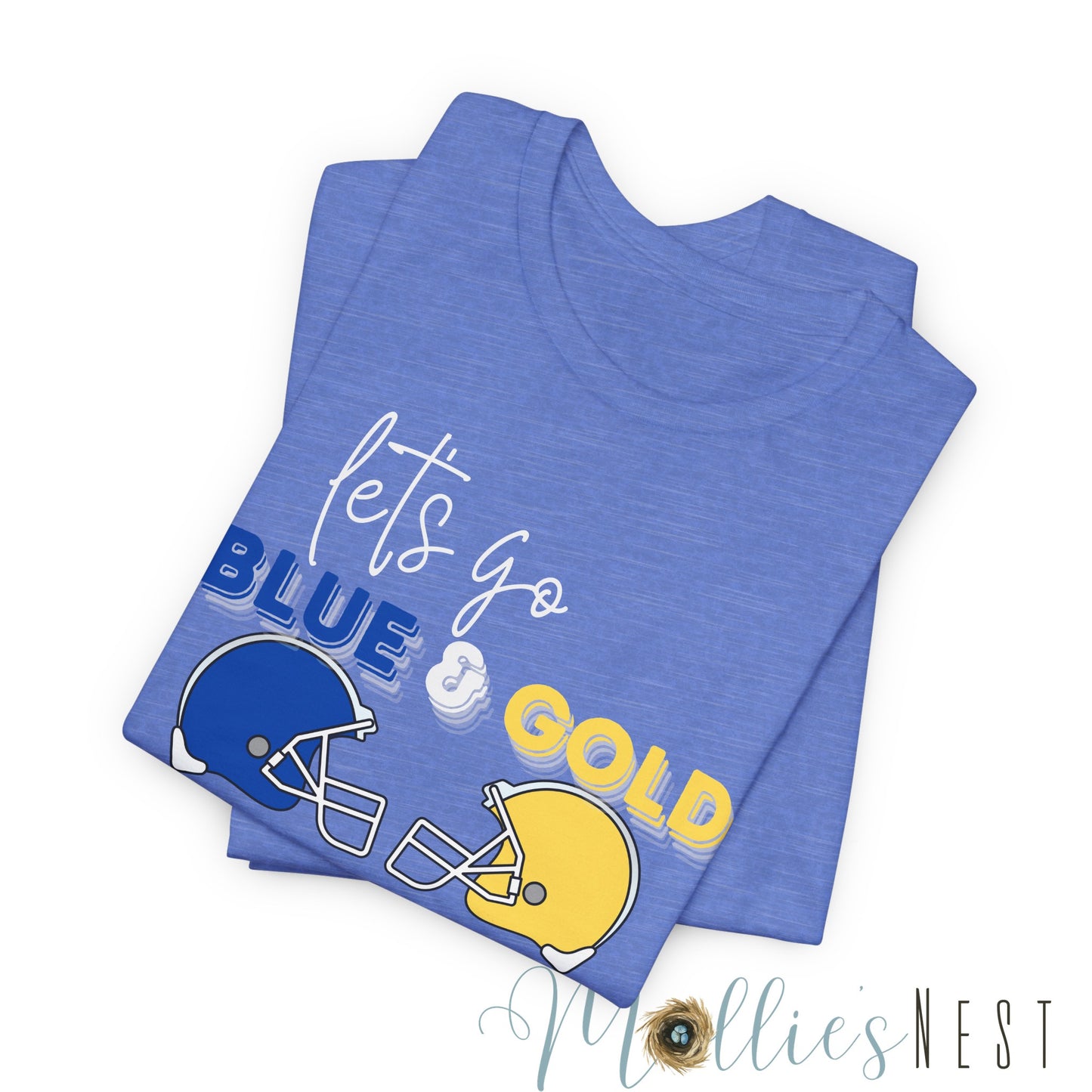 ADULT. Blue & Gold Jersey Short Sleeve Tee