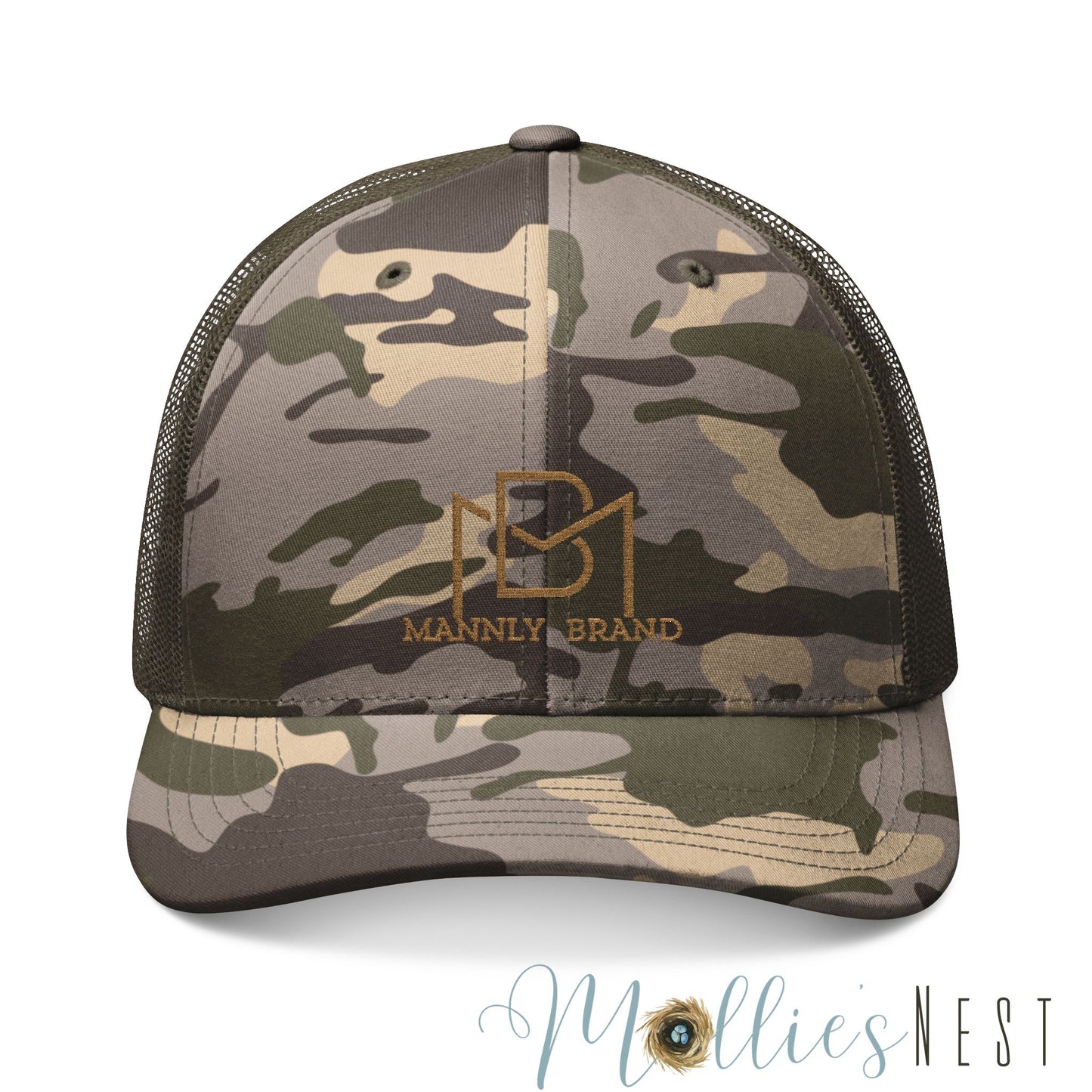 Mannly Brand Camouflage Trucker Hat - Stylish Outdoor Headwear