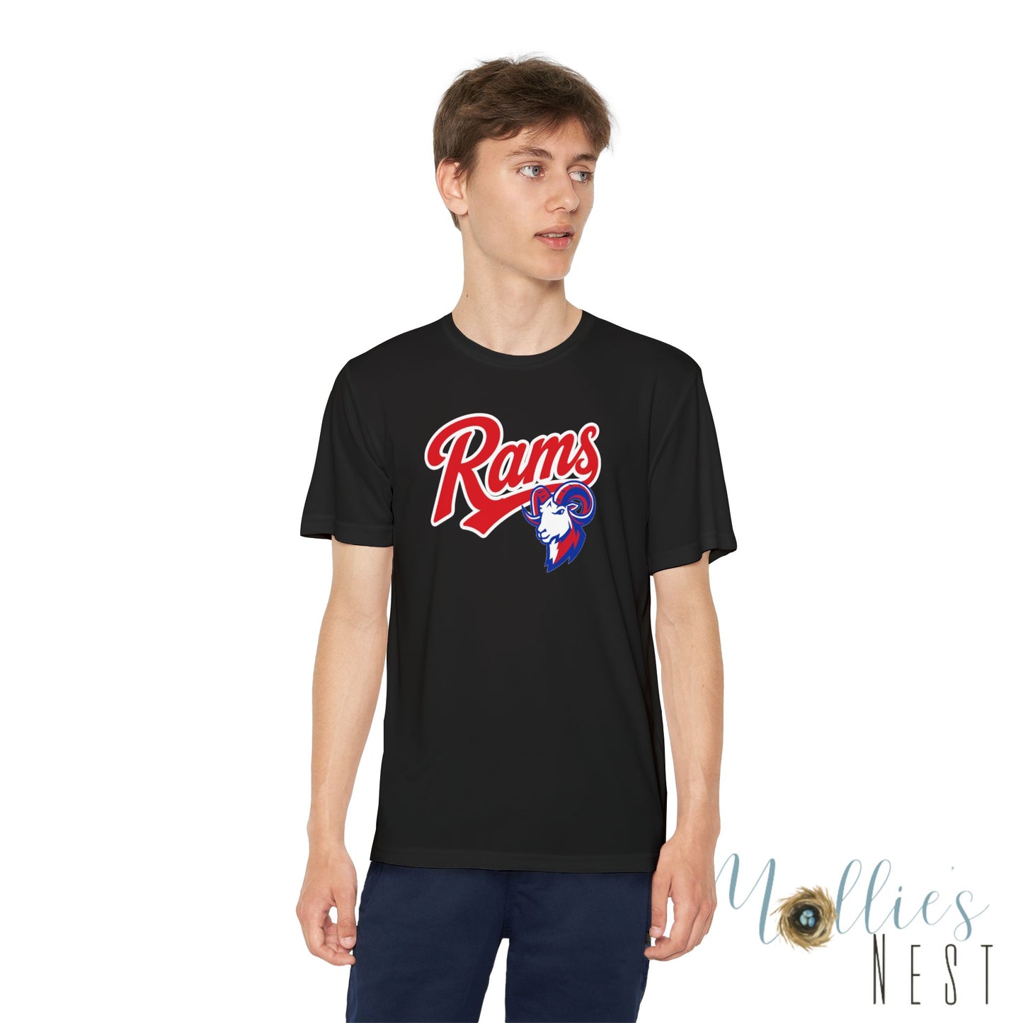 RAMS Youth Drifit — Paragould Rams Script Logo Team Shirt