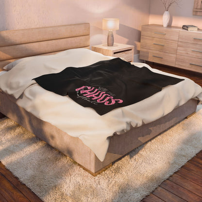 Velveteen Plush Blanket — "Natural State CHAOS Softball" Team Throw