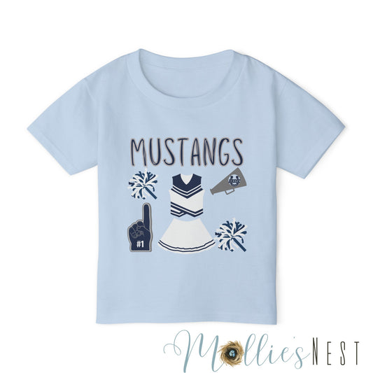 Mustangs. Cheer Heavy Cotton™ Toddler T-shirt