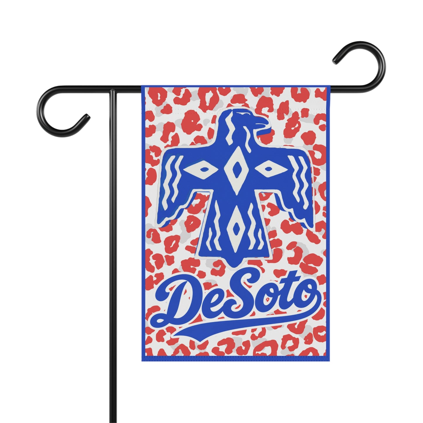 DeSoto Thunderbird Garden Flag - Red Leopard Accent House Banner