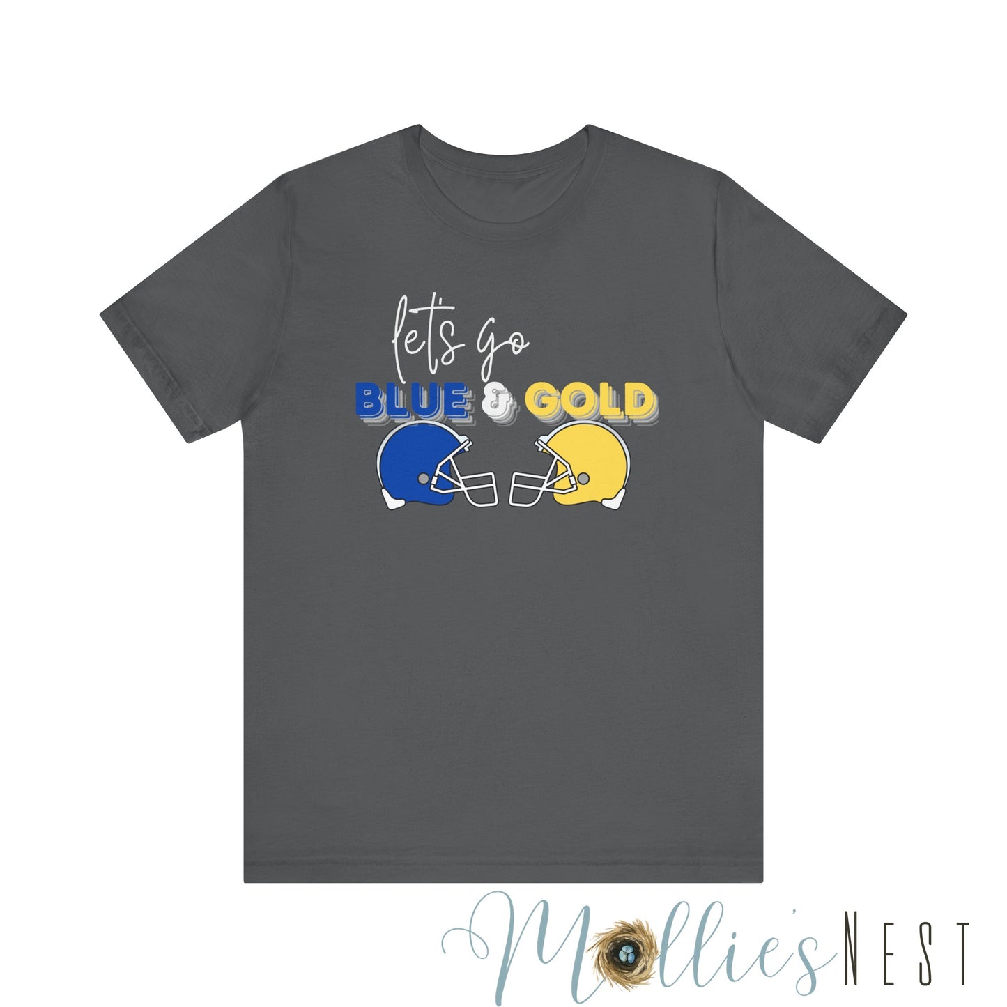 ADULT. Blue & Gold Jersey Short Sleeve Tee