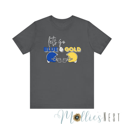 ADULT. Blue & Gold Jersey Short Sleeve Tee