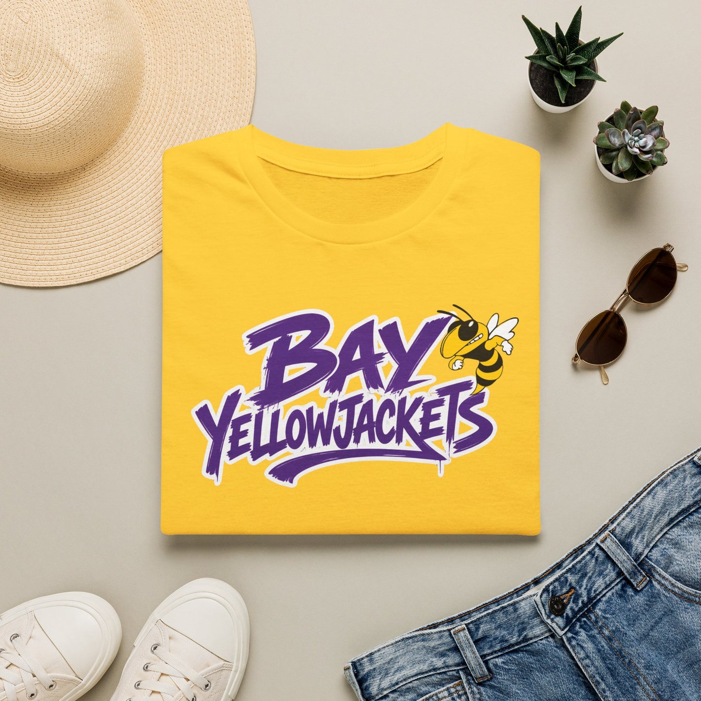 ADULT. Bay Yellowjackets T-Shirt — Mascot Tee