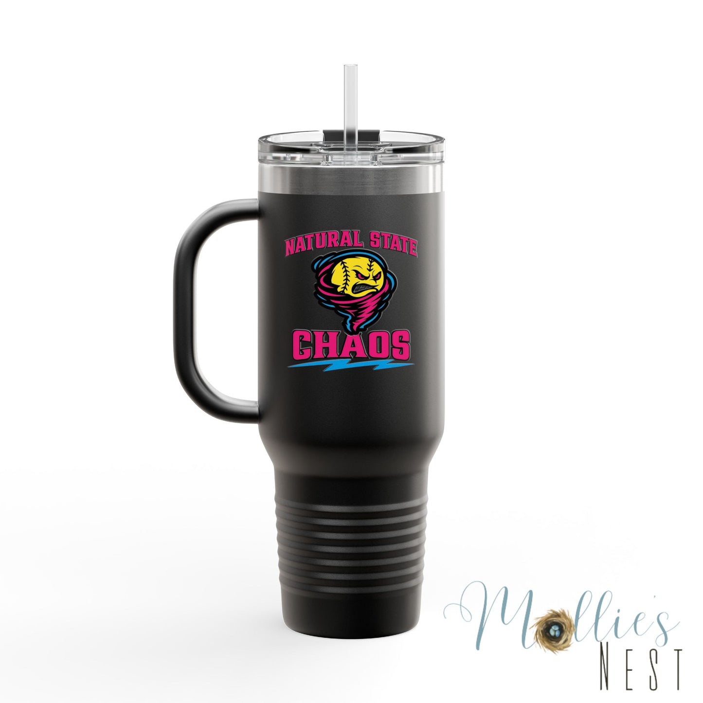 Insulated Travel Mug — 'Natural State Chaos' 40oz Stainless Tumbler