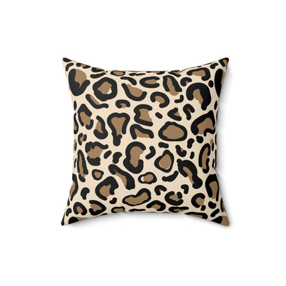Leopard Spun Polyester Square Pillow