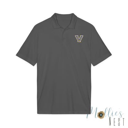 Embroidered 'V' Performance Polo Shirt — Moisture-Wicking Sport-Tek PosiCharge