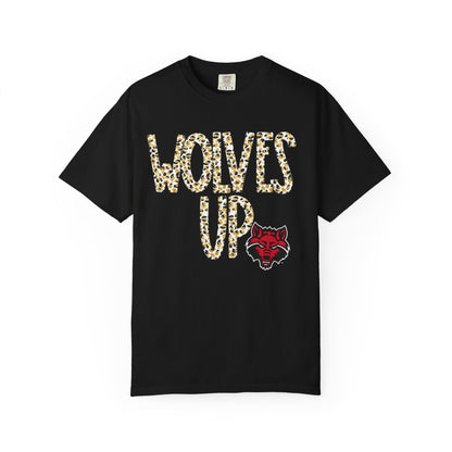 Unisex Garment-Dyed T-shirt - A-State Red Wolves Leopard 'Wolves Up'