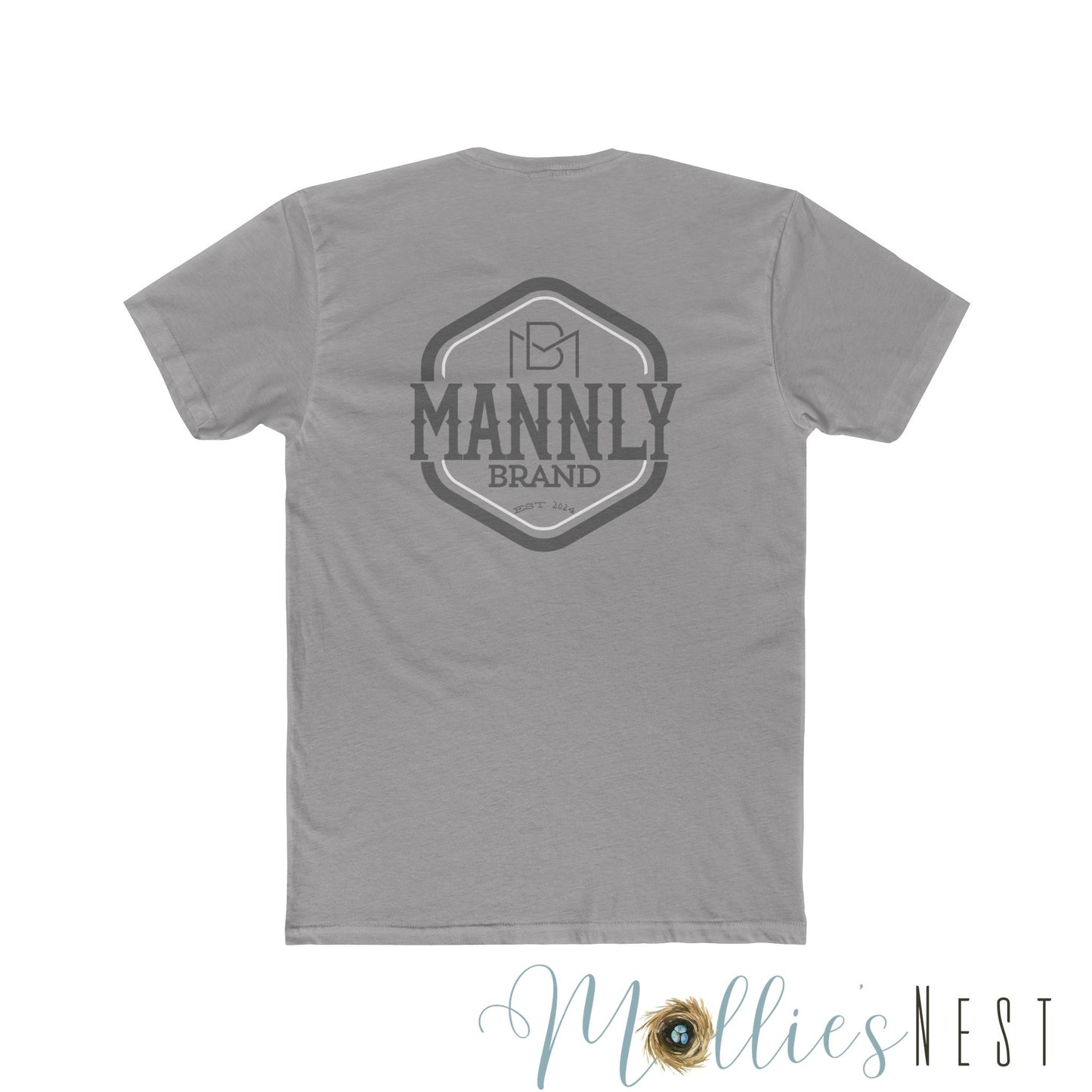 Unisex Cotton Crew Tee. MANNLY BRAND