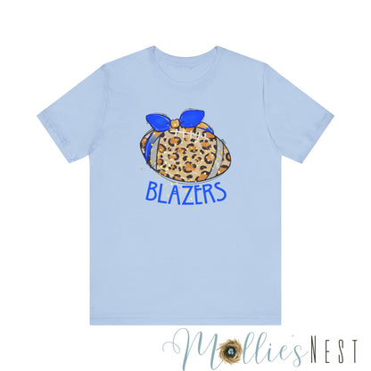Leopard Blazer Football. ADULT Jersey Short Sleeve Tee