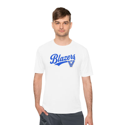Adult. Blazers Valley View Script Performance Tee – Moisture-Wicking Athletic Shirt