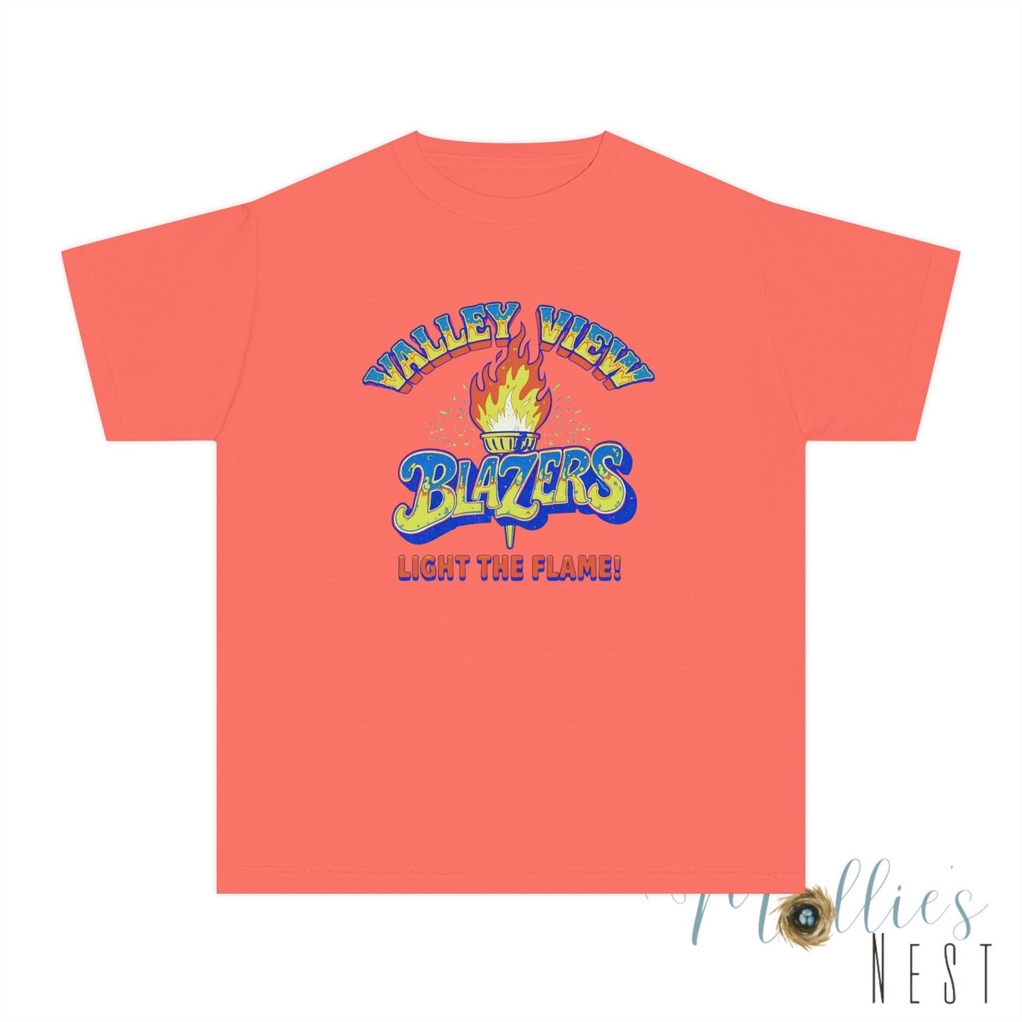 Valley View RETRO Torch Blazers Youth Tee – Light the Flame!