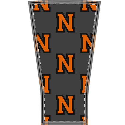Newport Greyhounds - Gray Sports Sleeve with Orange 'N' Logo Pattern