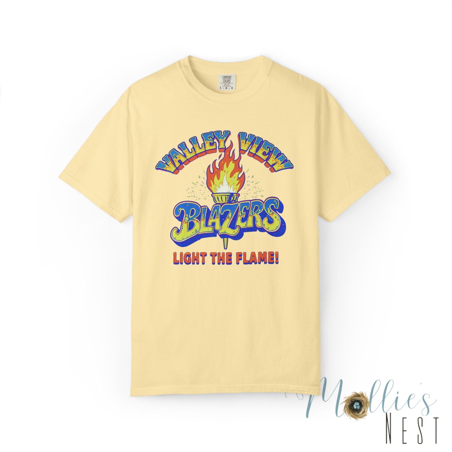 Valley View Blazers RETRO Torch Unisex Garment-Dyed T-Shirt - Comfort Colors