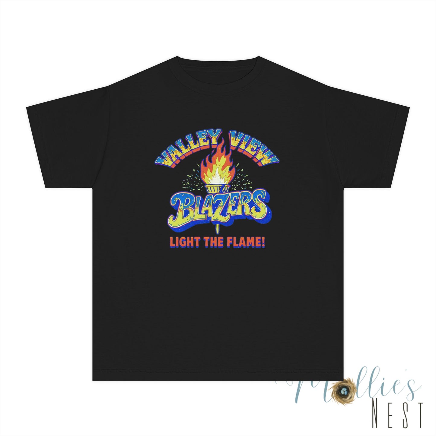 Valley View RETRO Torch Blazers Youth Tee – Light the Flame!