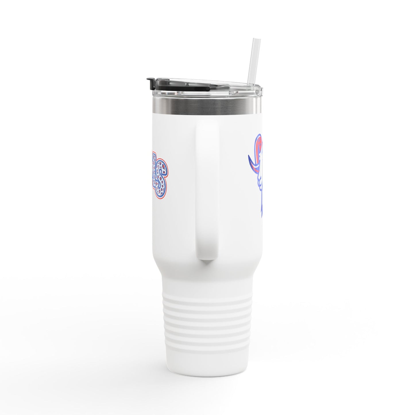 40oz Insulated Travel Mug — Paragould Rams Leopard Print & Team Logo