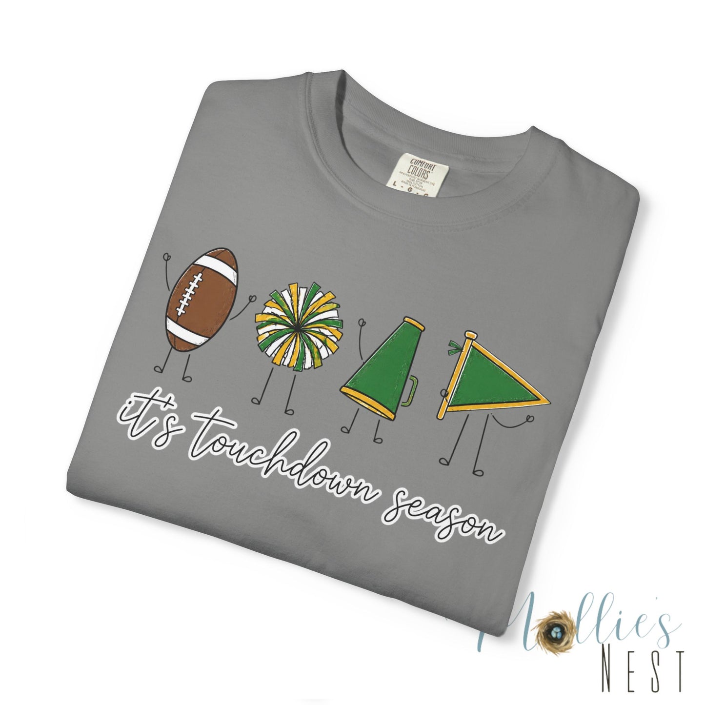 Touchdown Season (Green/Yellow)  T-shirt — Football Friends Graphic