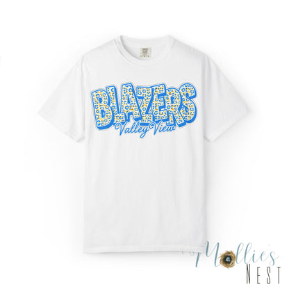 ADULT. Blazers Valley View Leopard Print T-Shirt - Stacked font