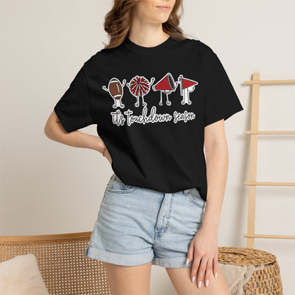 Touchdown Season (Black/Red) - T-Shirt Football Friends Graphic