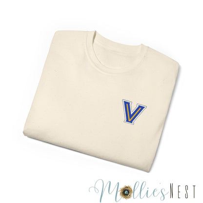 ADULT. Valley View Light the Flame Unisex Cotton Tee, Casual T-Shirt - Football - School Spirit