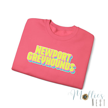 Adult. Newport Greyhounds. NEON sweatshirt