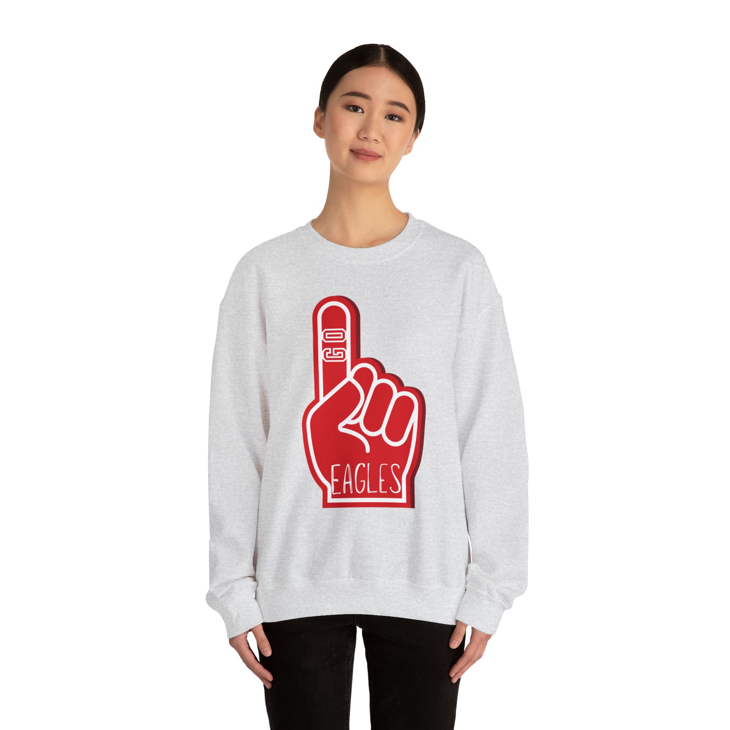 Eagles Foam Finger Unisex Heavy Blend™ Crewneck Sweatshirt