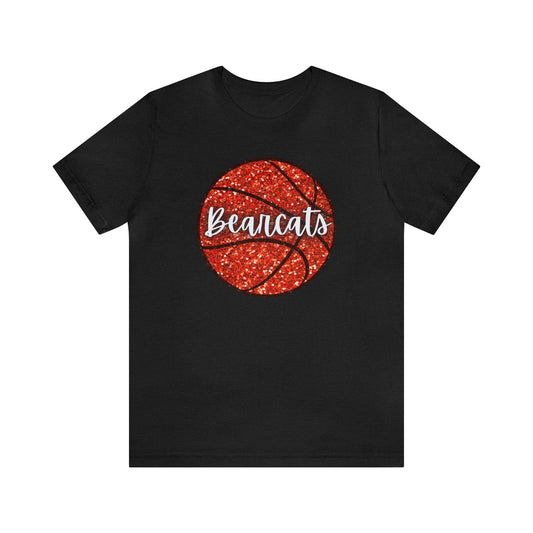 Faux Sequin Bearcats Basketball Jersey Short Sleeve Tee