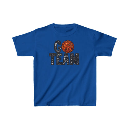 Kids Heavy Cotton™ Tee. FAUX SEQUIN Basketball
