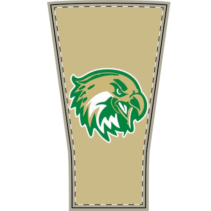 GCT Eagle. Logo "T" Pattern Arm Sleeve — Gold & Green Sports Compression Sleeve