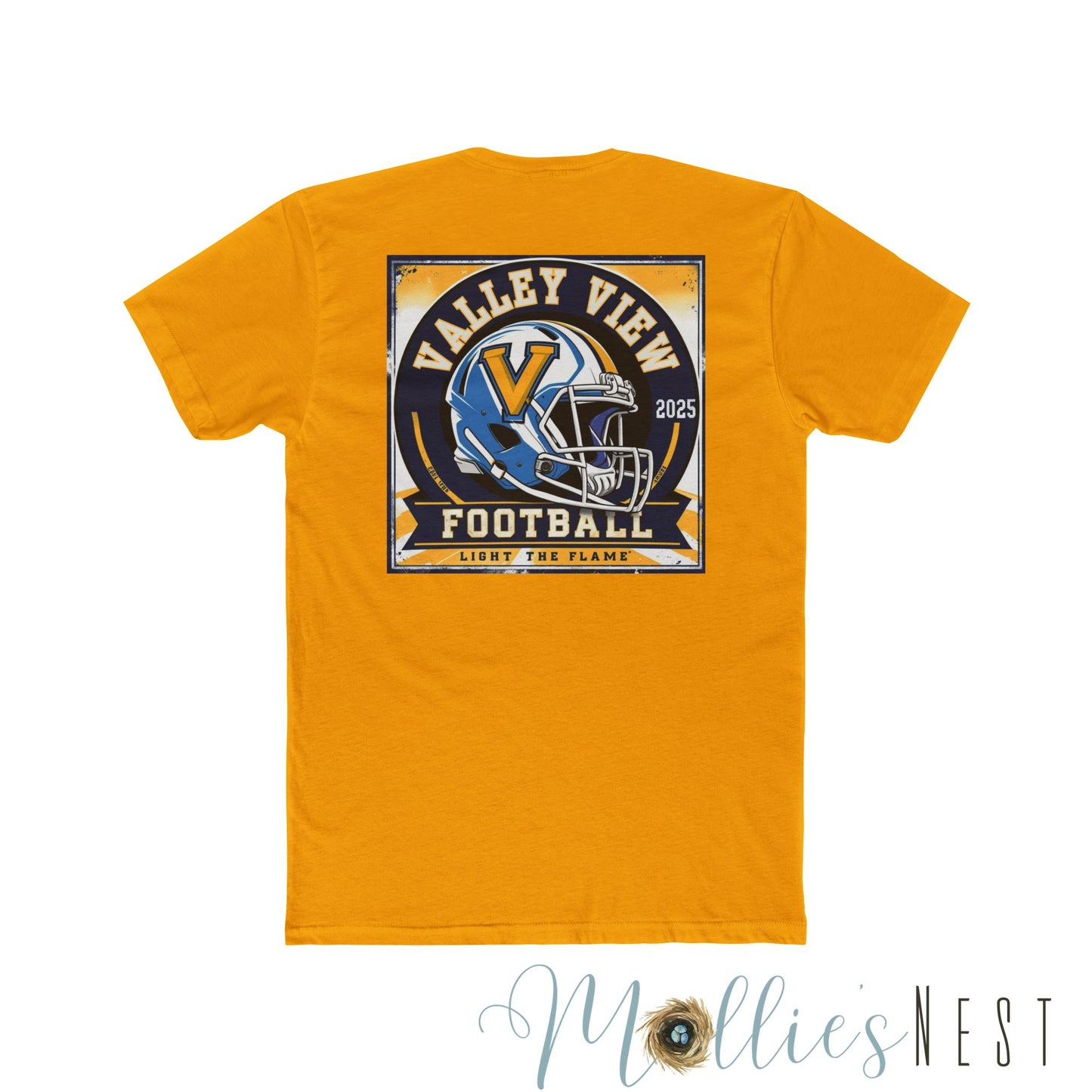Valley View Football Unisex Cotton Crew Tee, Sports Tee, School Spirit Shirt, Game Day Apparel, Football Fan Wear