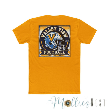 Valley View Football Unisex Cotton Crew Tee, Sports Tee, School Spirit Shirt, Game Day Apparel, Football Fan Wear