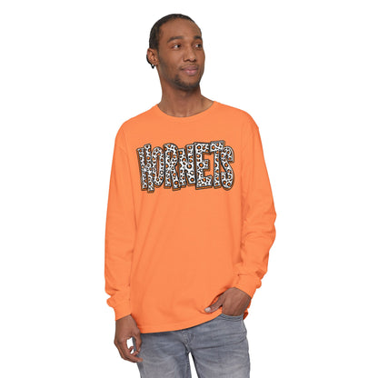 Harrisburg Hornets Stacked Leopard Print Long Sleeve T‑Shirt