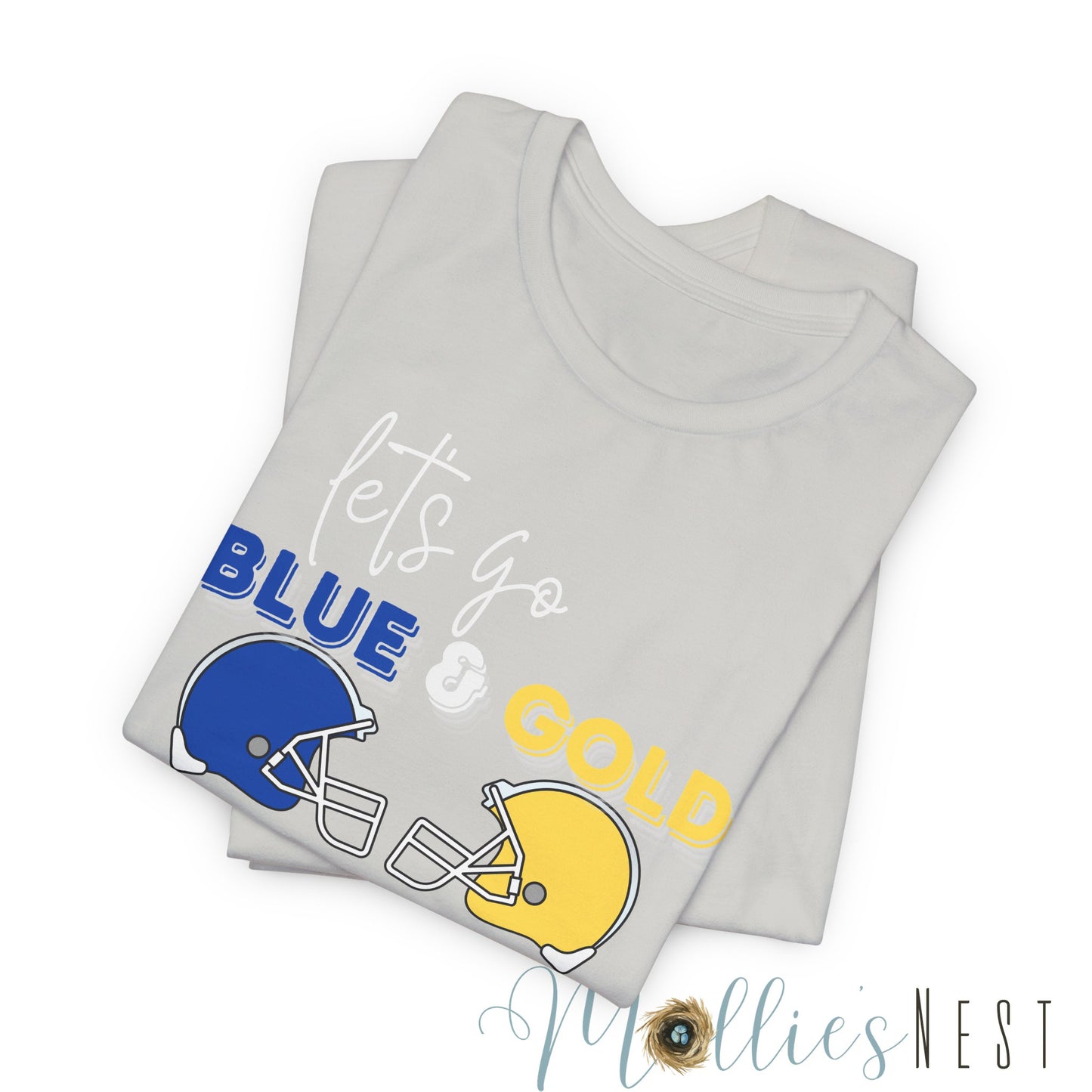 ADULT. Blue & Gold Jersey Short Sleeve Tee