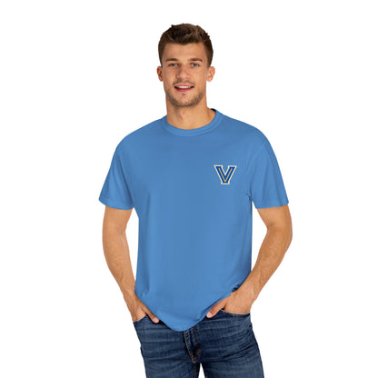 Valley View Light the Flame Football Helmet T-Shirt | Unisex Garment-Dyed Tee for Football Fans, Game Day Shirt, Sports Apparel, Casual Wear