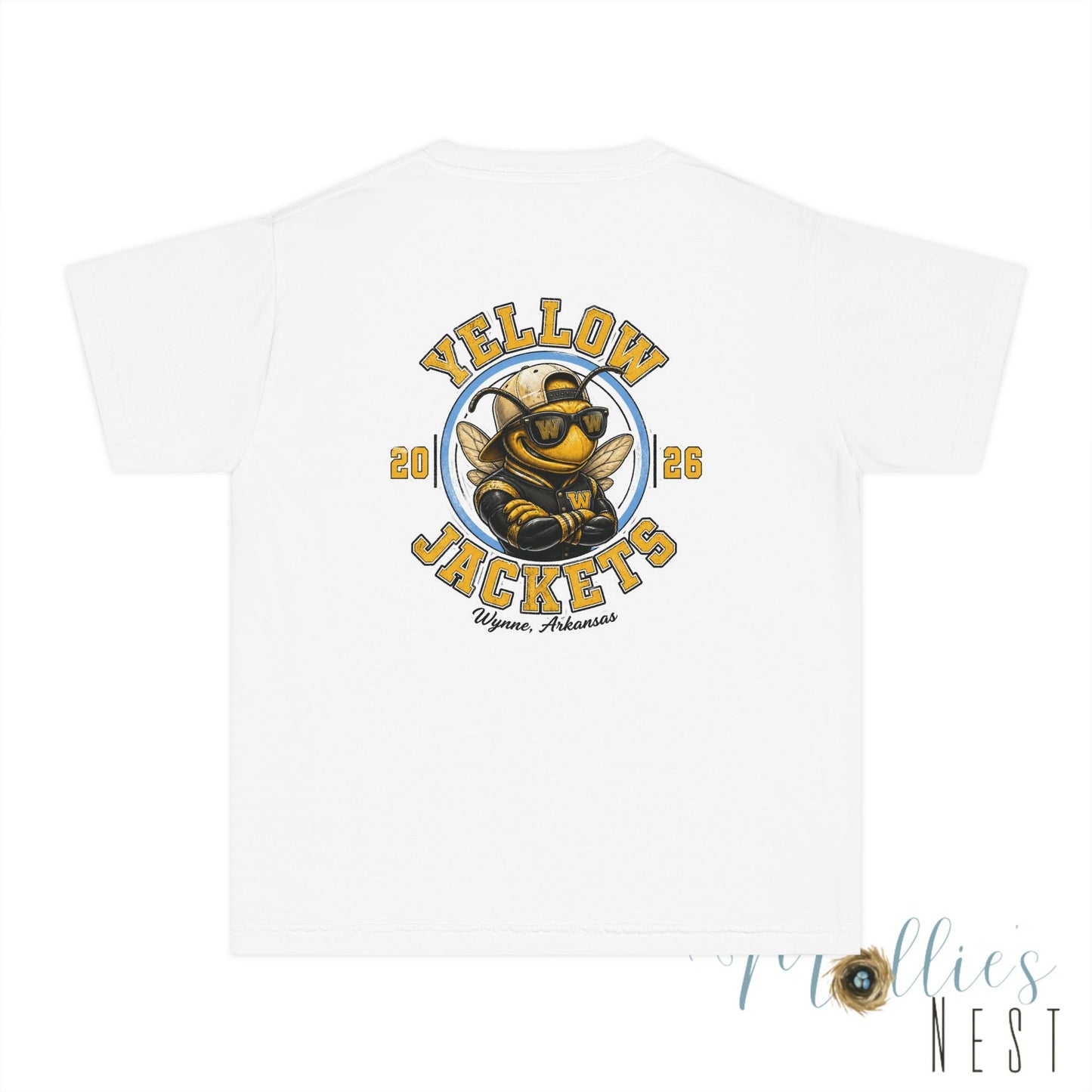 YOUTH.  Yellow Jackets. Wynne Mascot T-Shirt —(2026)